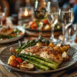 Caesar Chicken with Asparagus
