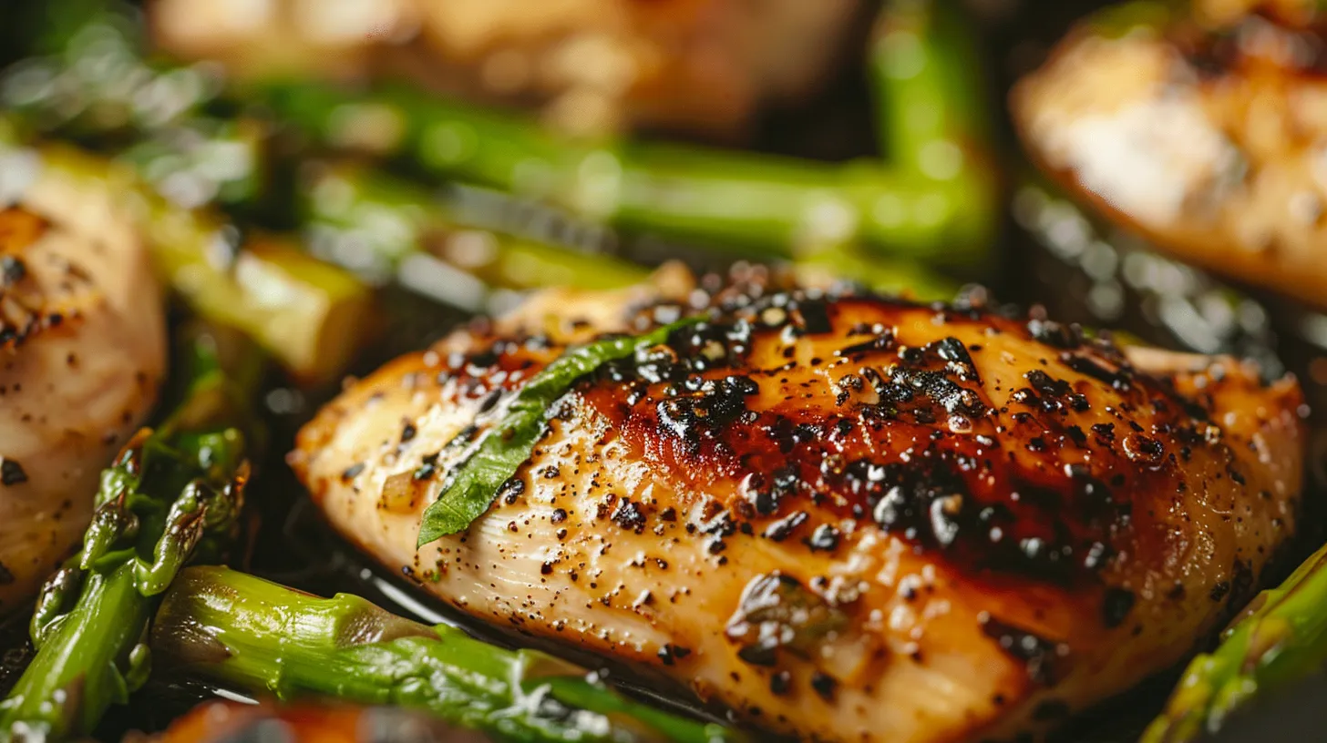 Caesar Chicken with Asparagus