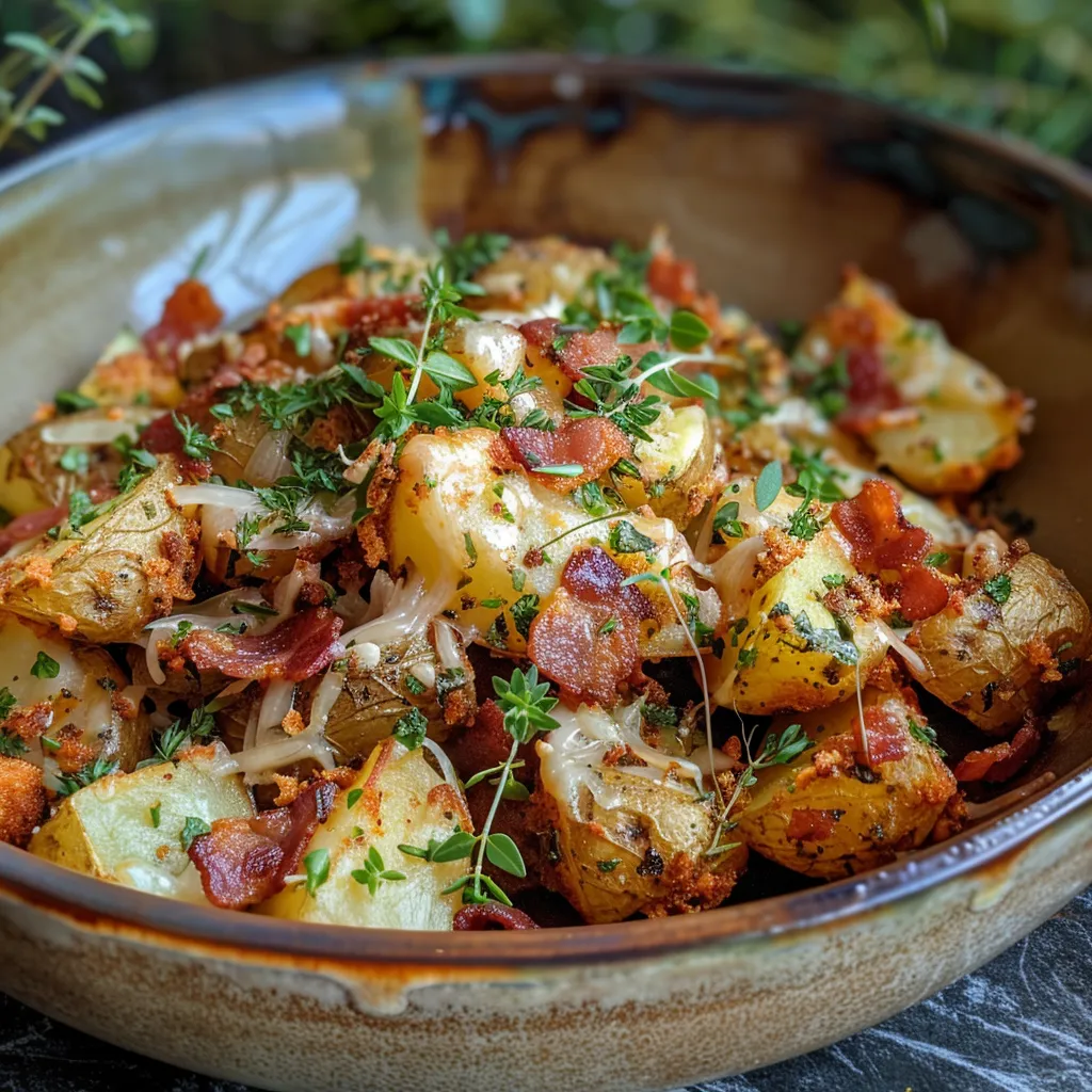 Crispy Cheese and Bacon Potatoes