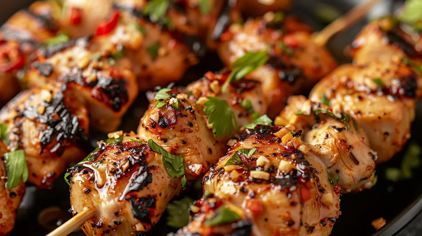 Grilled Thai Coconut Chicken Skewers
