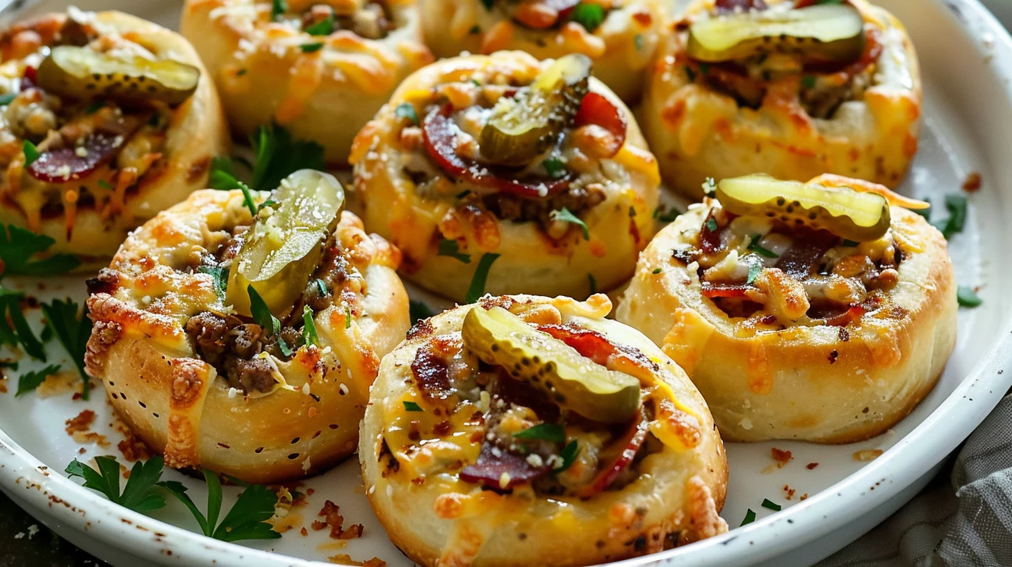 Bacon Cheeseburger Pizza Rolls