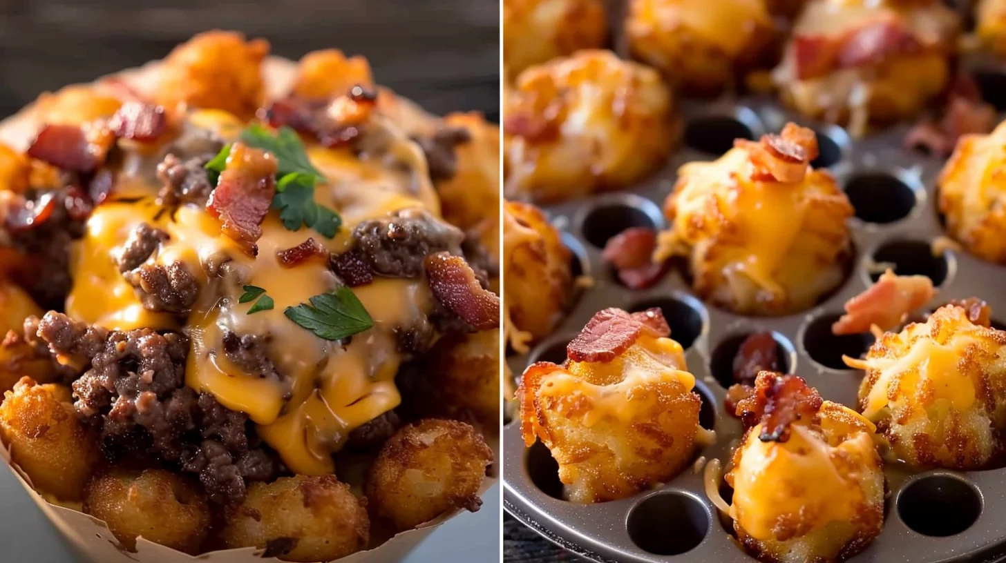 Bacon Cheeseburger Tater Tot Bombs