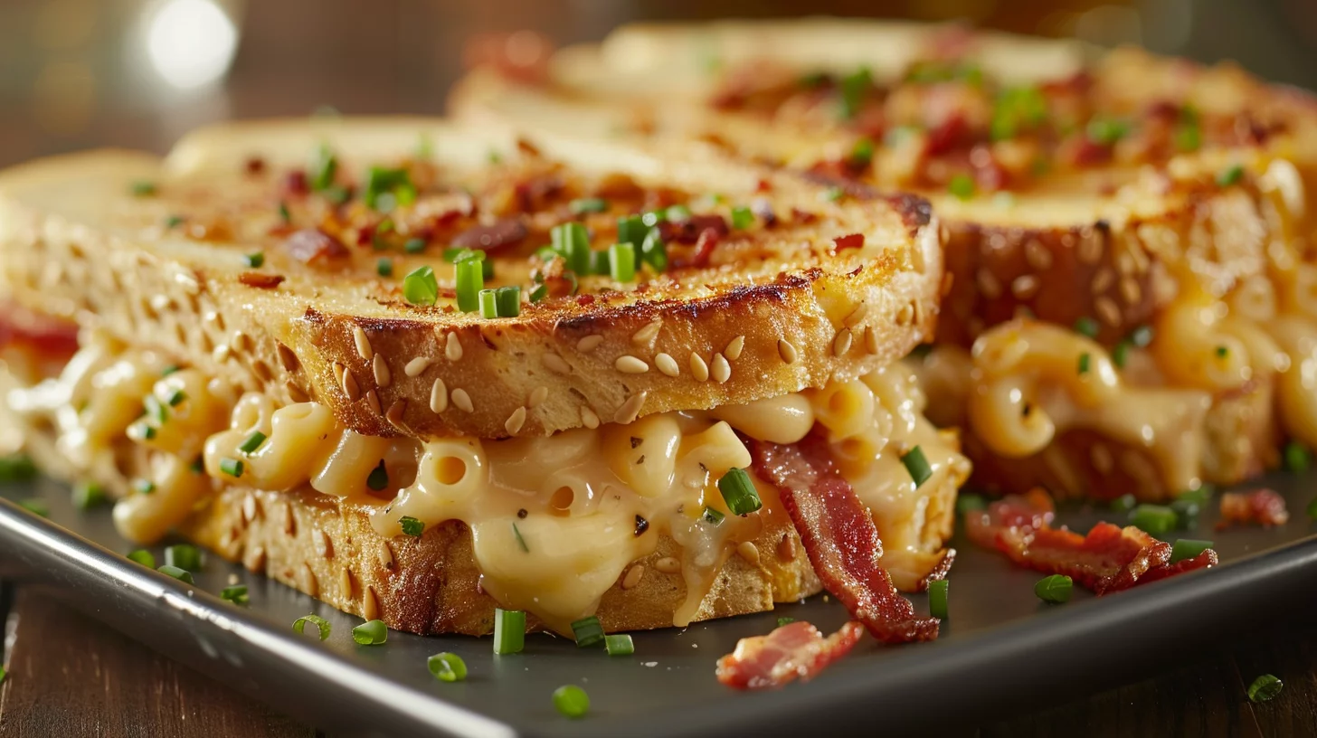 Bacon Mac and Cheese Grilled Cheese Sandwich