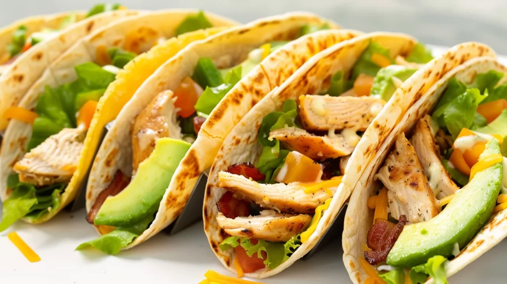 Bacon Ranch Loaded Chicken Tender Taco Bombs