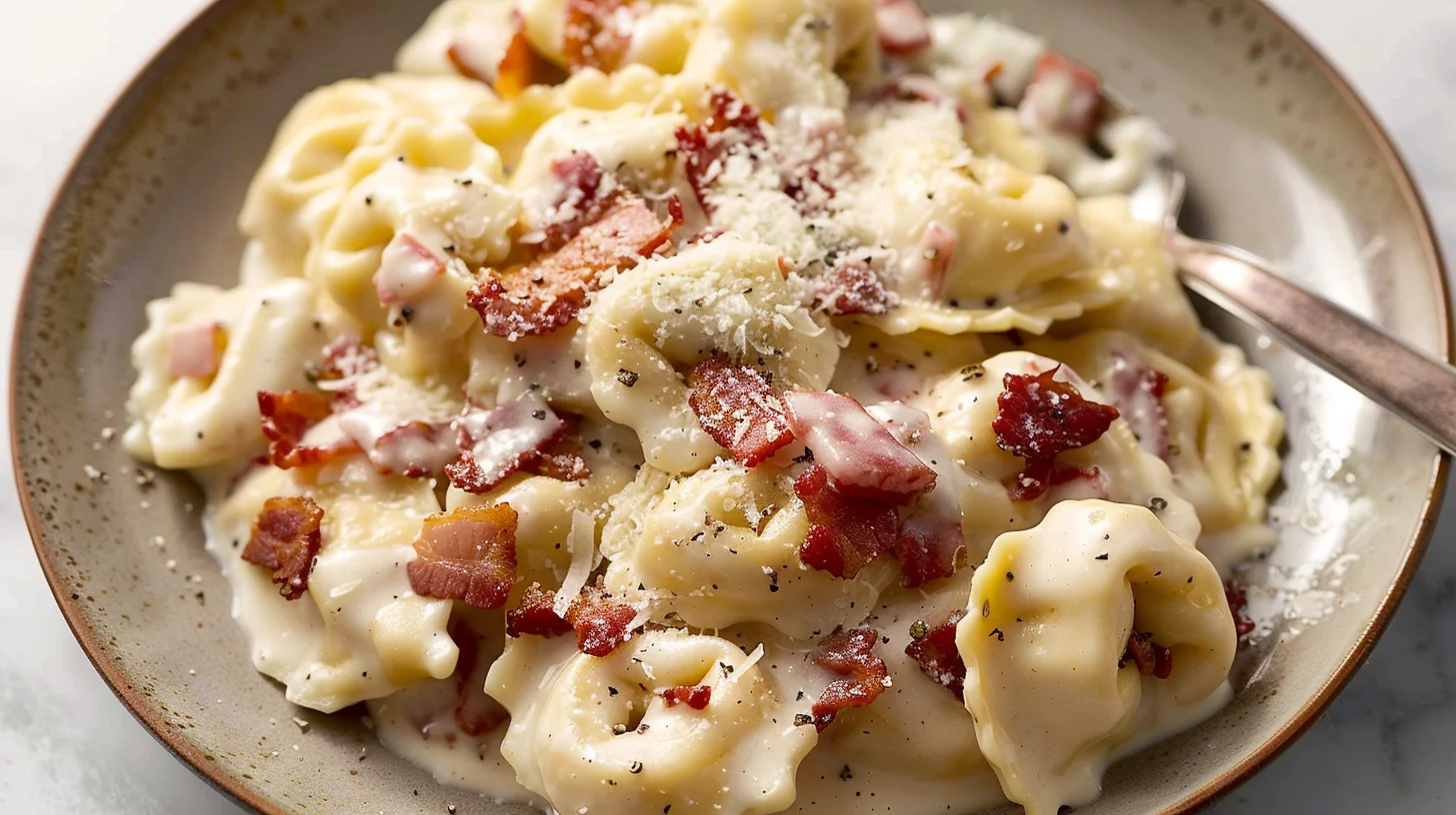 Bacon Tortellini Alfredo