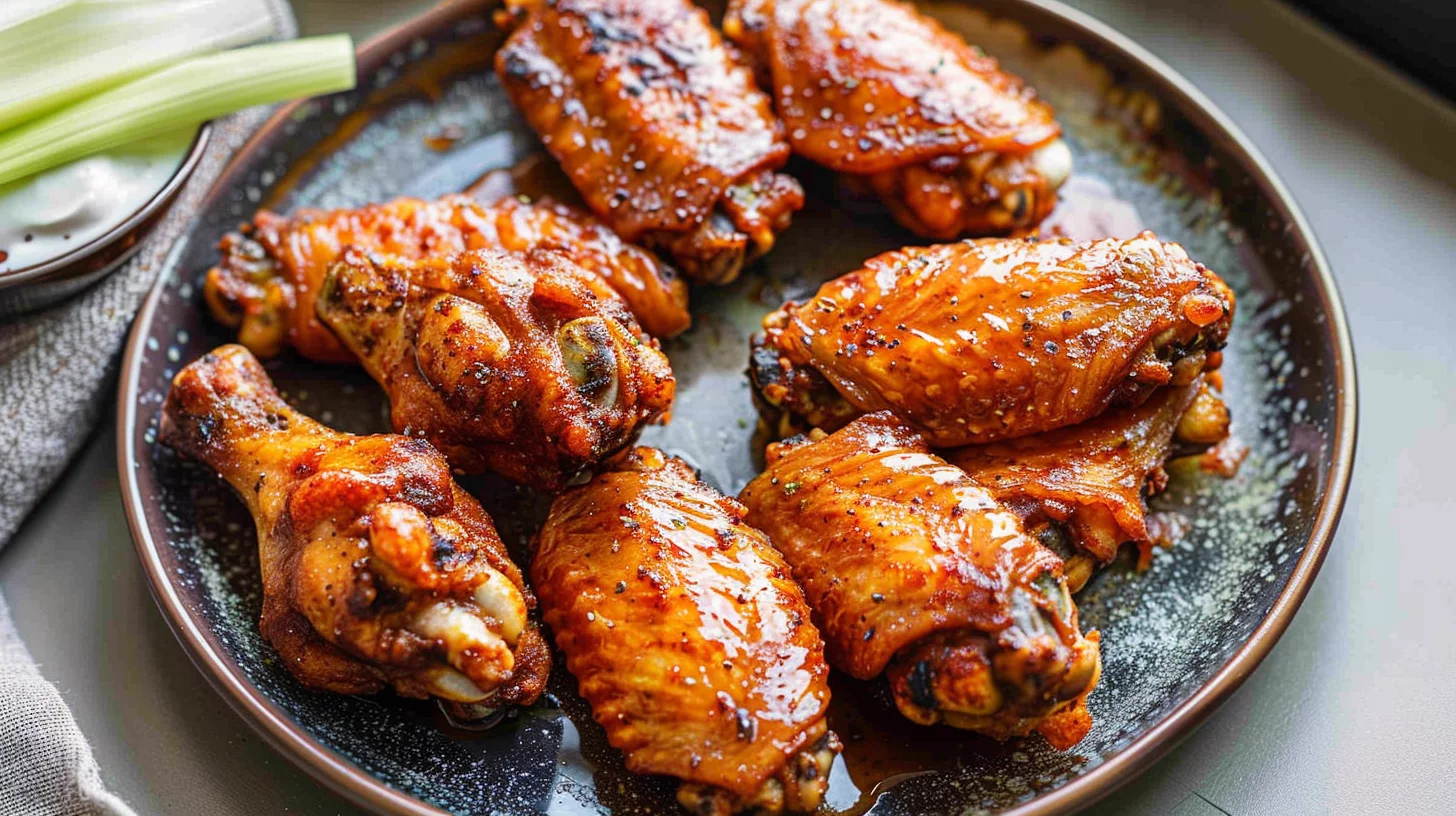 Baked Chicken Wings Plate