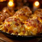 Buffalo Bacon Mac and Cheese Stuffed Pretzel Bombs
