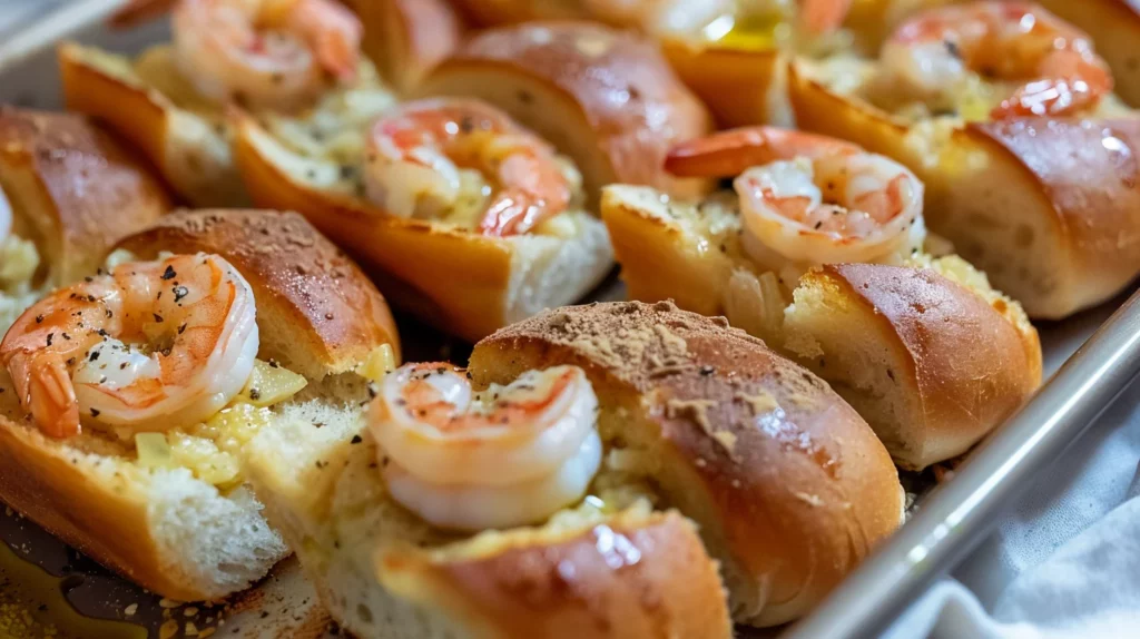 Crabby Shrimp-Stuffed Garlic Bread Bombs