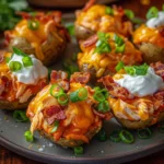 Crispy Buffalo Chicken Bacon Cheese Stuffed Potato Bombs