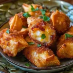 Crispy Chicken Bacon Cheese Stuffed Wonton Bombs