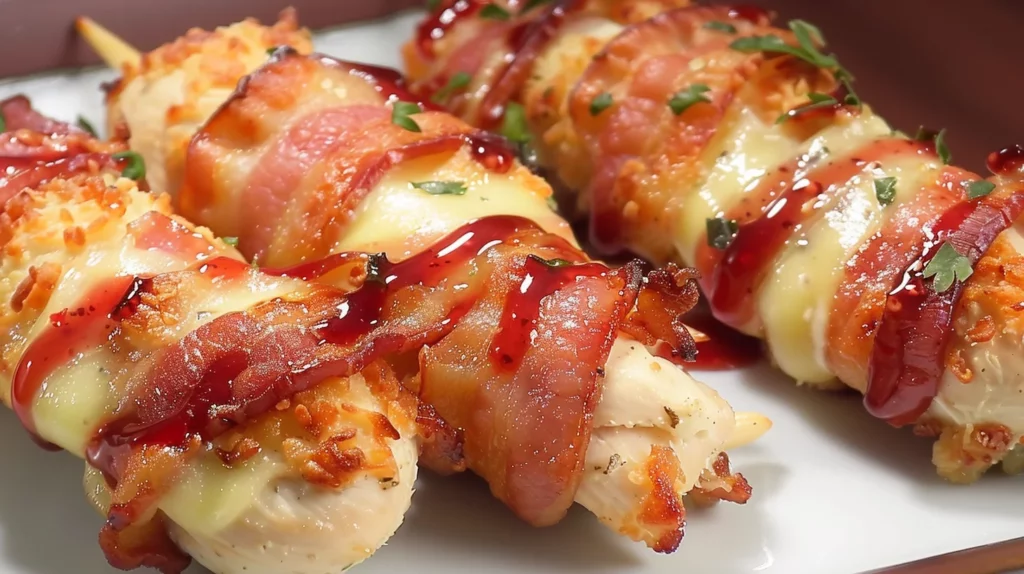 Crispy Chicken Bacon Loaded Cheese Stick Bombs