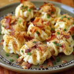 Crispy Garlic Butter Bacon Alfredo Bites