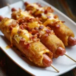 Deep-fried Bacon Cheeseburger Corn Dogs