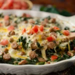 Delicious Spinach and Sausage Rotel