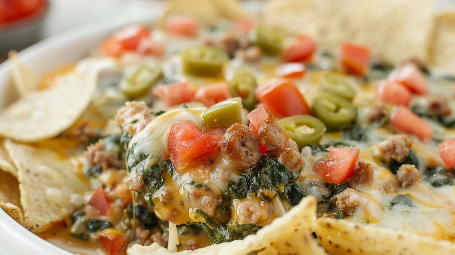 Delicious Spinach and Sausage Rotel