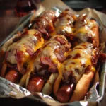 Double Bbq Bacon Cheeseburger Dogs