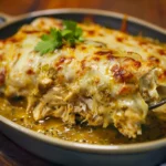 Green Chile Chicken and Cheese Enchiladas
