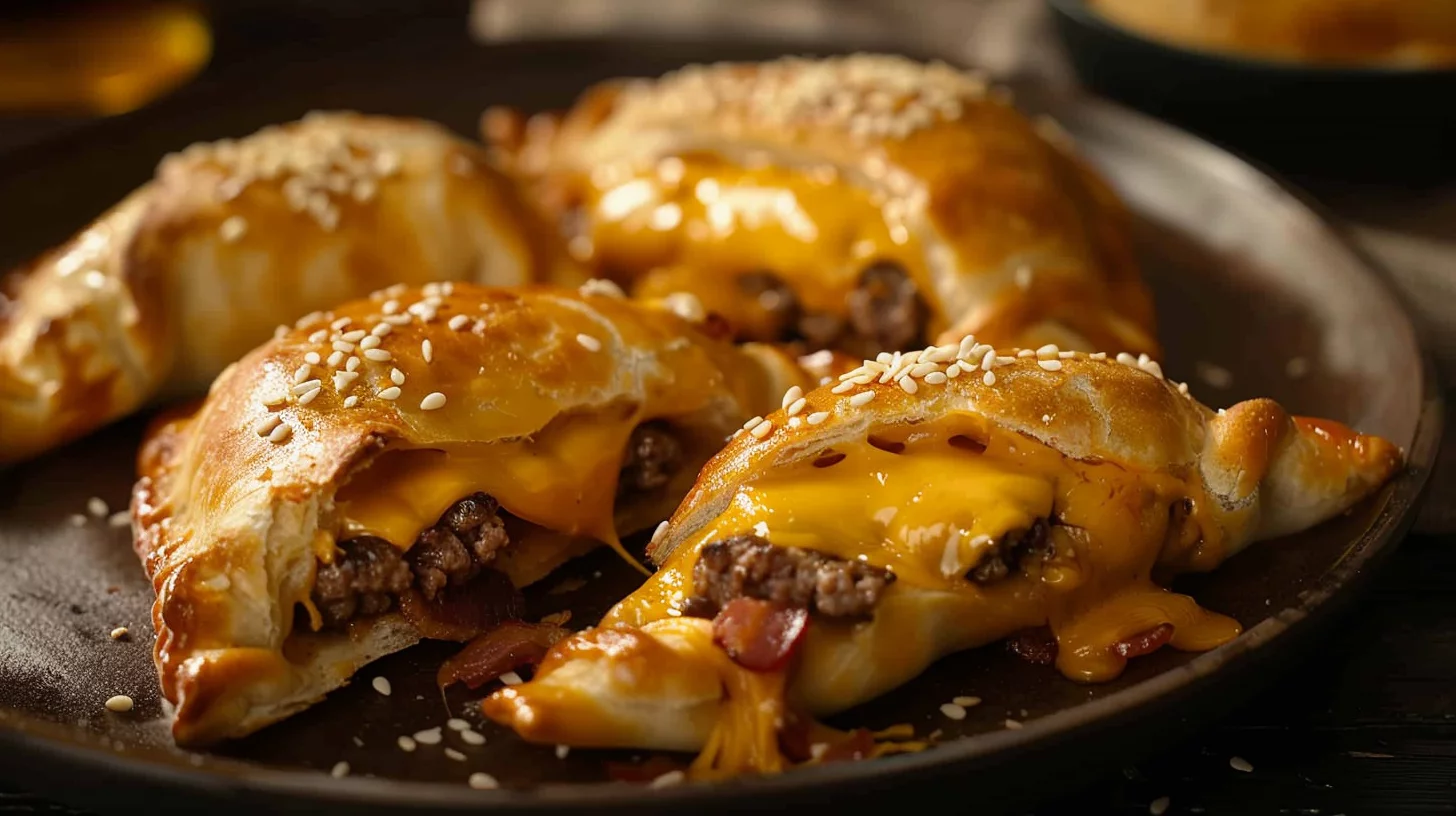 Loaded Bacon Cheeseburger Stuffed Calzone Bombs