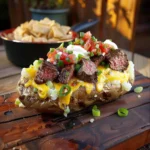 Loaded Baked Potato With Steak