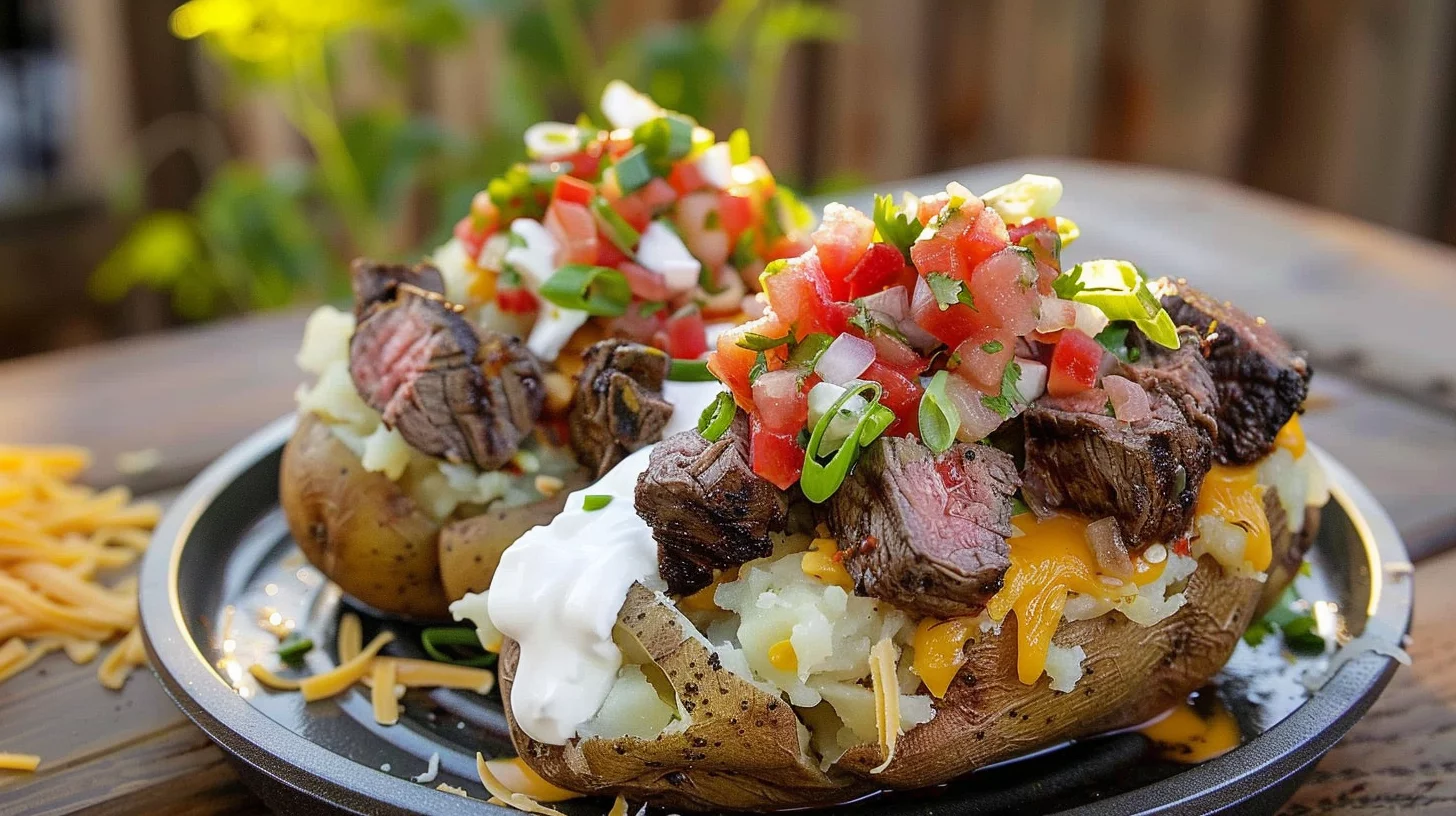 Loaded Baked Potato With Steak