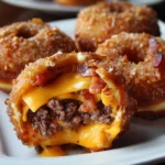 Loaded Cheeseburger Bacon Stuffed Donut Bombs
