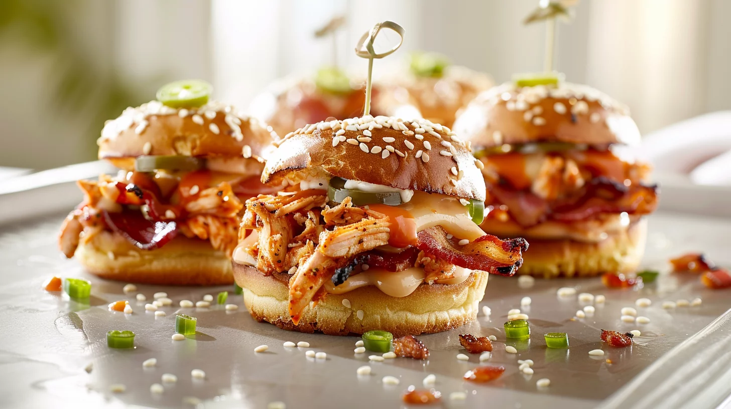 Loaded Chicken Bacon Buffalo Ranch Slider Bombs