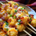 Loaded Tater Tot Skewers