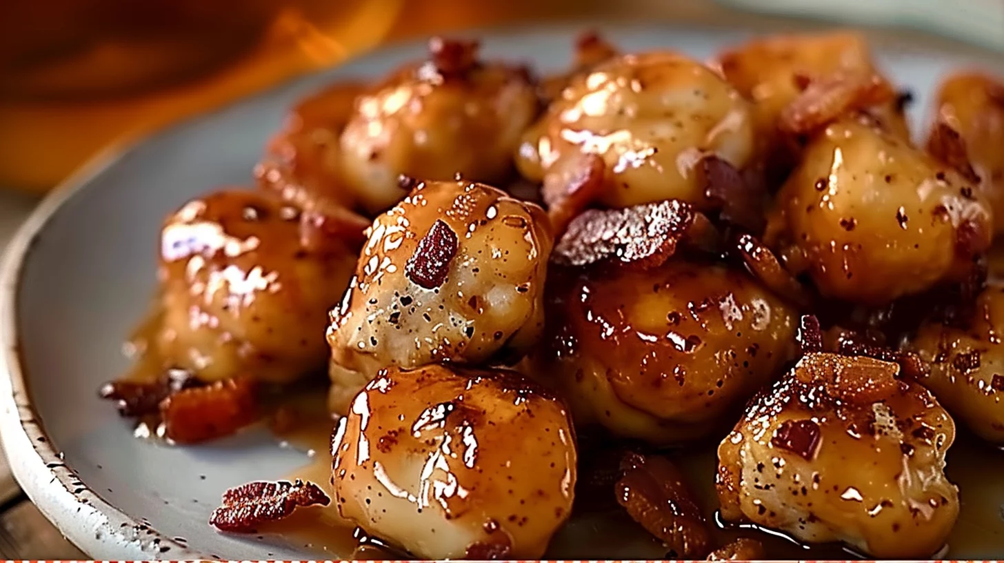 Maple Bacon Glazed Chicken Bites