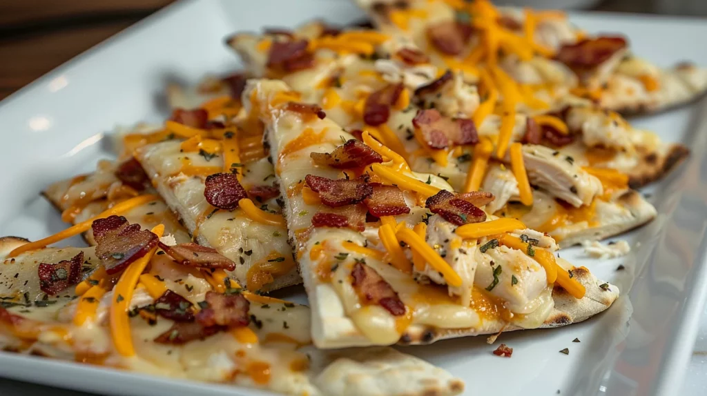 Monster Chicken Bacon Ranch Loaded Flatbread Bombs