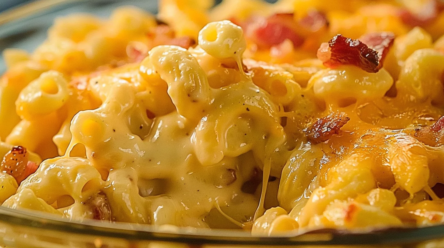 Ooey-gooey Bacon Cheeseburger Mac and Cheese Bake