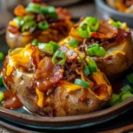 Ooey-gooey Bbq Bacon Cheeseburger Stuffed Potatoes