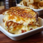 Ooey-gooey Cheddar Bacon Grilled Cheese Casserole