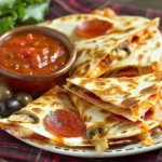 Pepperoni Cheese Pizza Quesadillas
