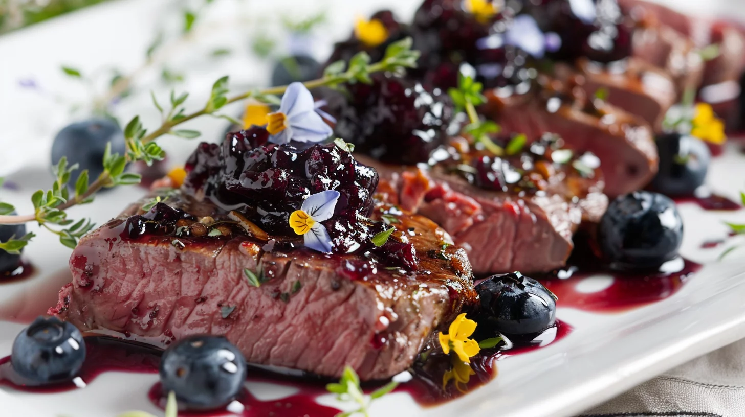 Roasted Venison and Blueberry Jam
