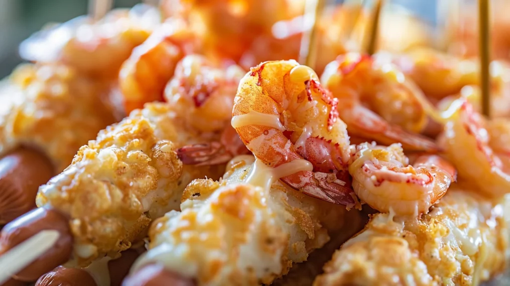Shrimp and Crab Nacho Bomb Corn Dogs