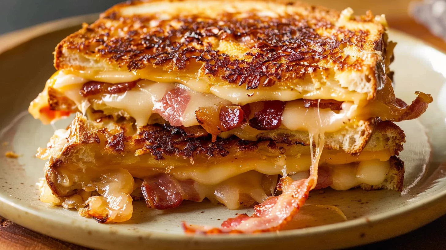 Smoky Bacon Cheddar Grilled Cheese Bake