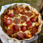 Venison Italian Sausage and Pepperoni Bake