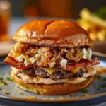 Whipped Feta and Garlic Butter Bacon Smash Burgers