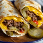 Air Fryer Cheeseburger Wraps