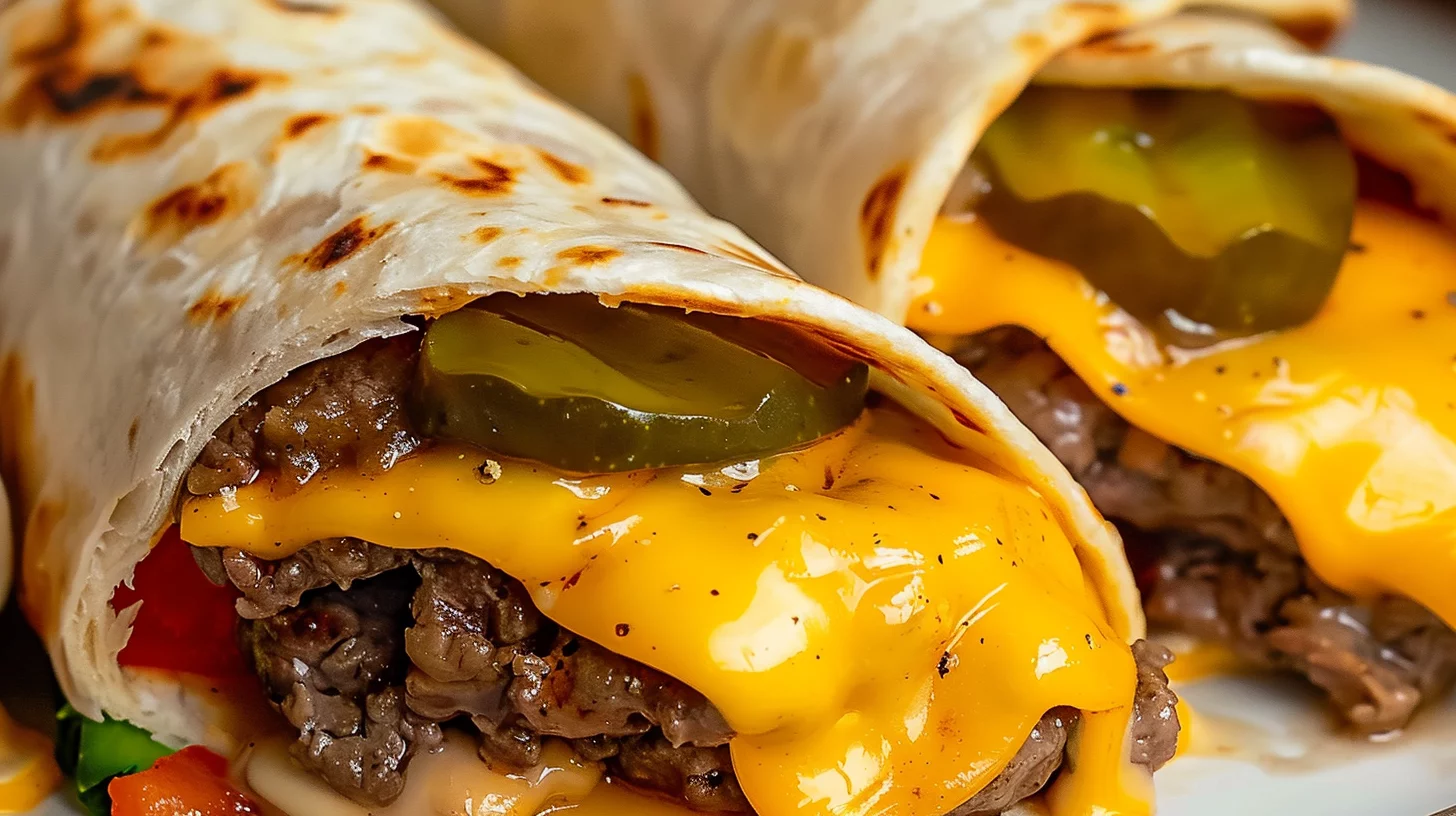 Air Fryer Cheeseburger Wraps