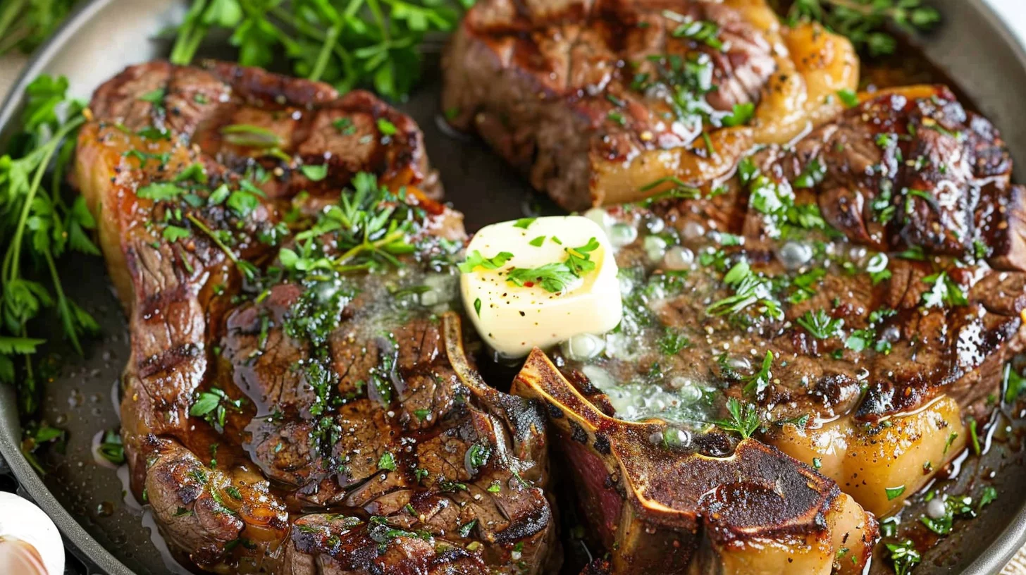Air Fryer Steak With Garlic Butter