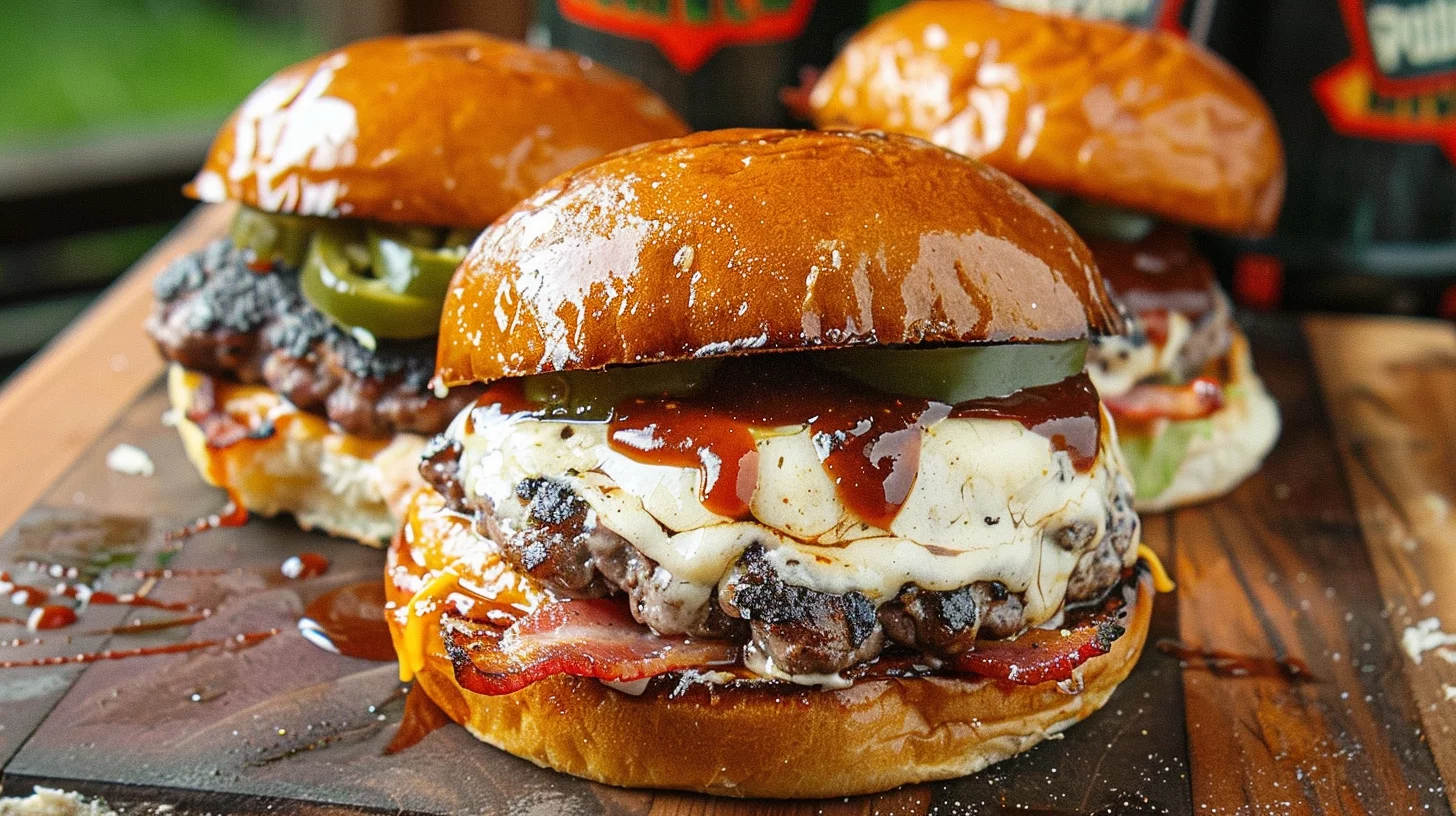 Bacon Jalapeño Popper Stuffed Burger