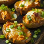 Buffalo Chicken Bacon Ranch Loaded Potato Bombs