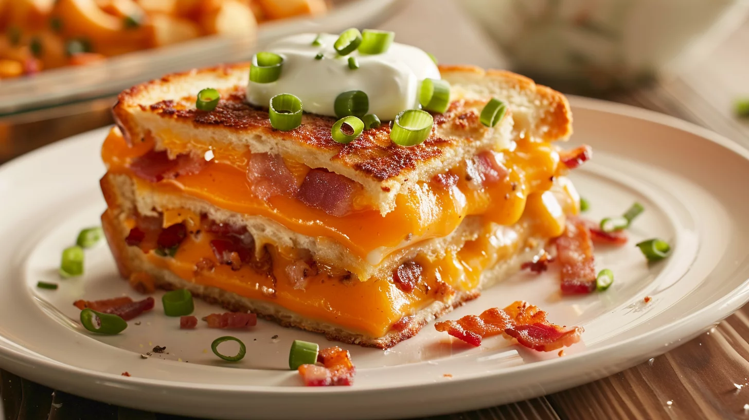 Cheddar and Bacon Grilled Cheese Bake Surprise