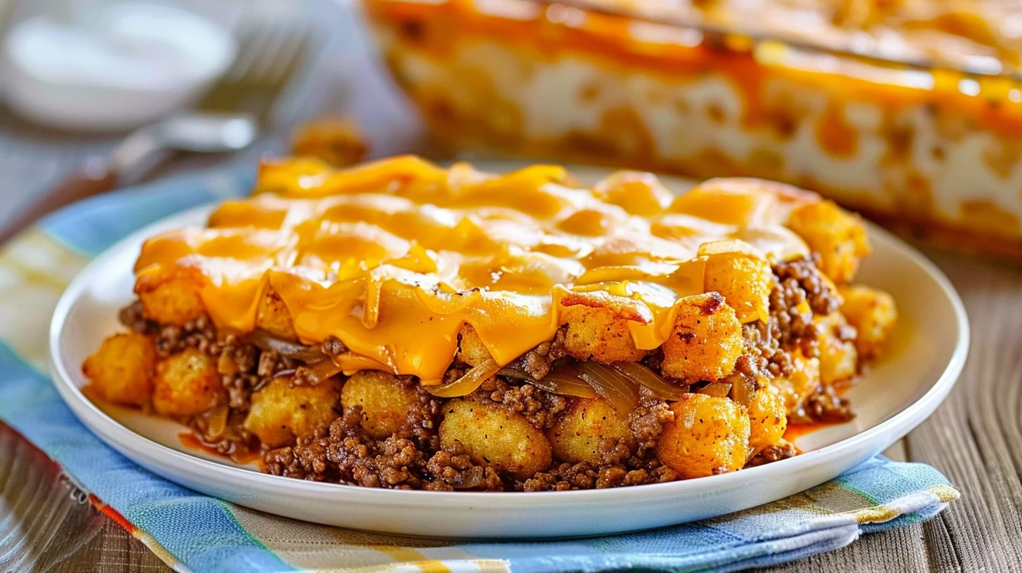 Cheeseburger Tater Tot Casserole