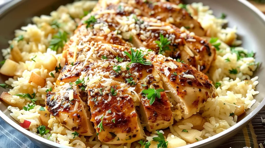 Chicken Scampi Garlic Parmesan Rice