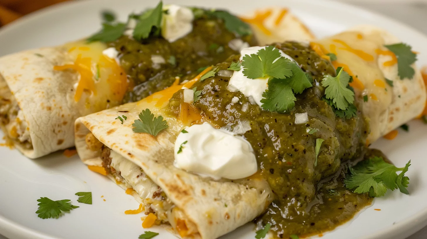 Chili Verde Burritos With Hatch Green Chile Sauce