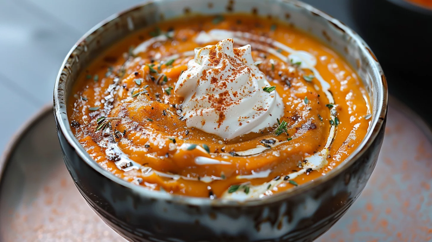 Creamy Pumpkin and Sweet Potato Soup