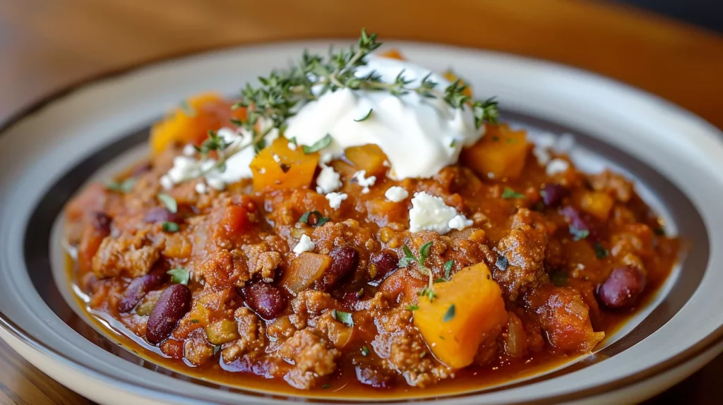 Creamy Turkey Pumpkin Chili
