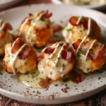 Crispy Bacon Chicken Alfredo Bombs